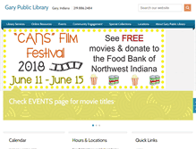 Tablet Screenshot of garypubliclibrary.org